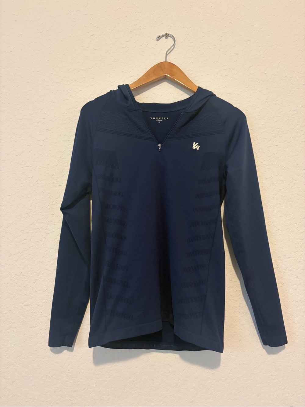 YoungLA M Supervillain Hooded Long-Sleeve Top with Half-Zip